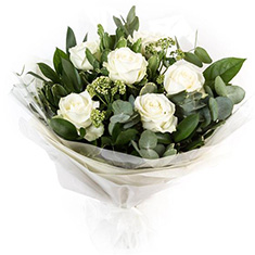 Half a Dozen White Roses