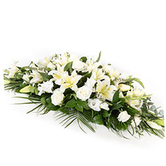 White Lily &amp; Rose Double Ended Spray