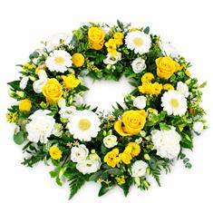 Yellow &amp; White Wreath 